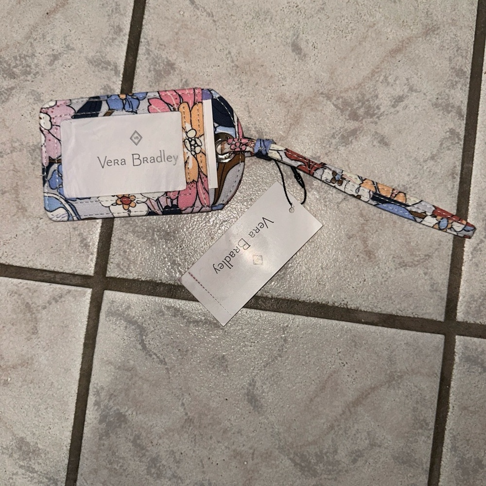 Vera Bradley Luggage ID Tags holder ALOHA BLOOMS Floral Tropical New V232-B
